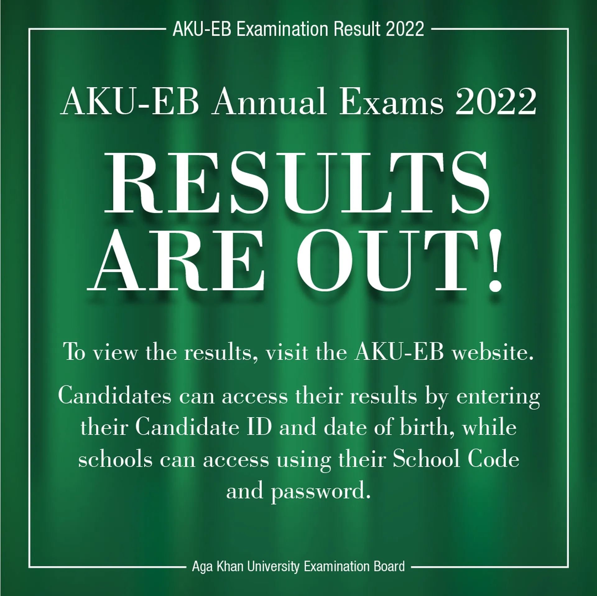 Students achieve high standards of AKU-EB Annual Examinations 2022
